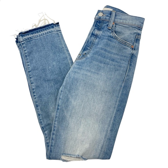 Mother Superior High Waisted Hiker Hover Jeans 24 Blue - Picture 12 of 16